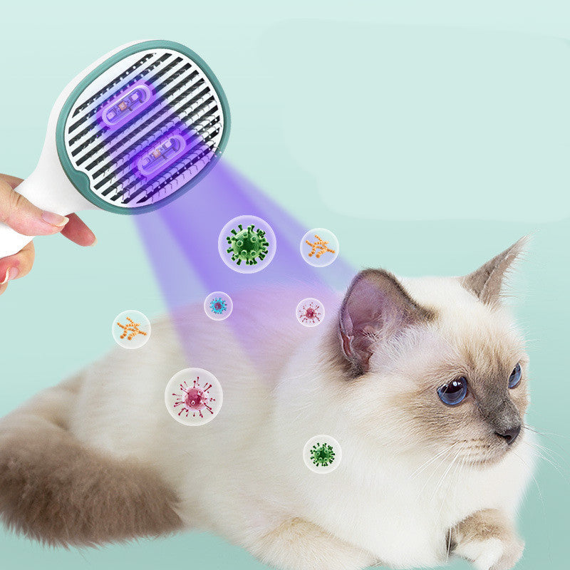 Brosse PurPoil utilisée sur un chat pour éliminer poils morts et impuretés en douceur